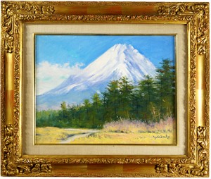 春の冨士山　忍野のハリモミ純林 ／ 足立源一郎