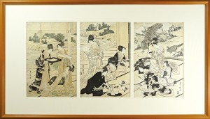 美人手習い図 ／ 豊広