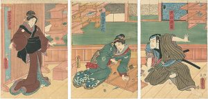 菅原伝授手習鑑　寺子屋の段 ／ 豊国三代